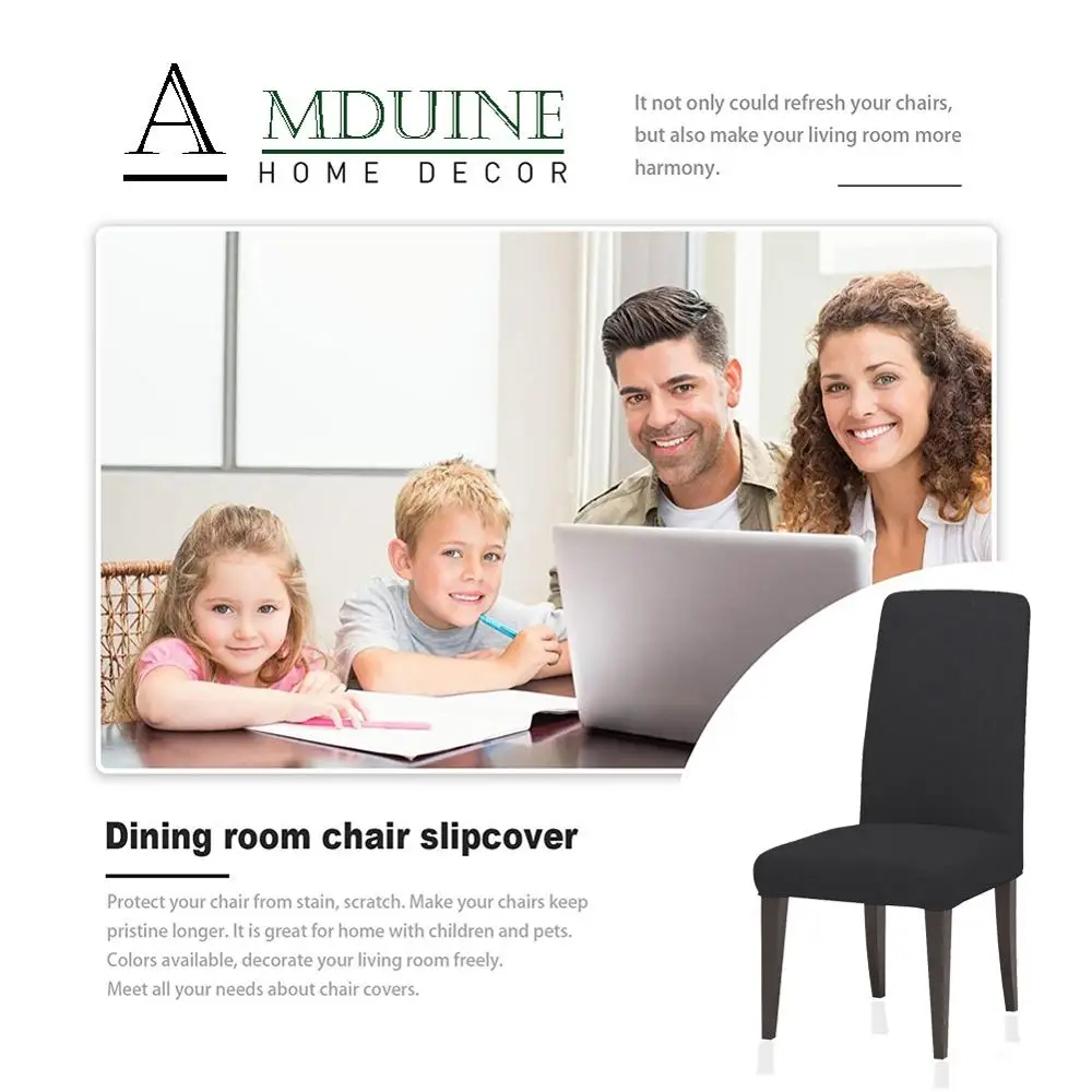 Amduine одноцветное стульев спандекс чехол современные эластичные чехлы на стулья