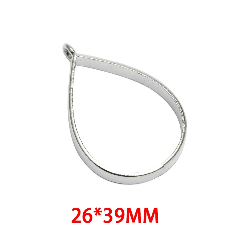 waterdrop rhodium 10 шт. винтажная Очаровательная фоторамка золото/родий античная бронза тон древнее Ожерелье Браслеты Кулон DIY ювелирные изделия - Цвет: waterdrop rhodium