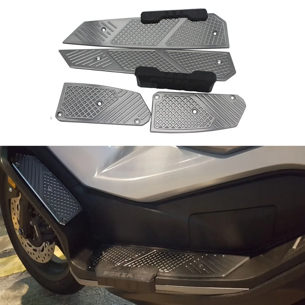 Аксессуары для мотоцикла CNC алюминиевые FORZA подножки для ног педали пластина для Honda Forza300 Forza250 Forza125 MF13
