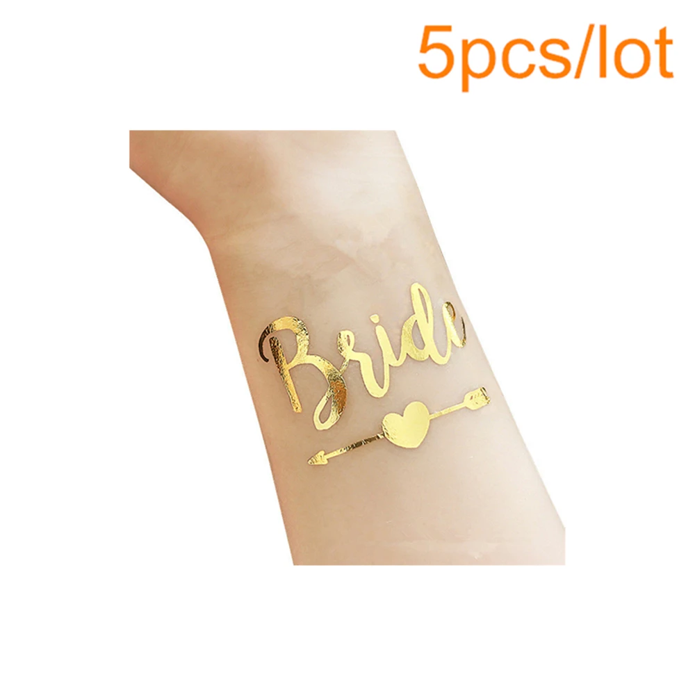 Sticker T19G 5pcs 5 шт девичник вечерние браслеты Команда Невеста To Be Tribe повязка на голову веревка аксессуары для волос Девичья ночь Свадебный декор принадлежности, Q - Цвет: Sticker T19G 5pcs