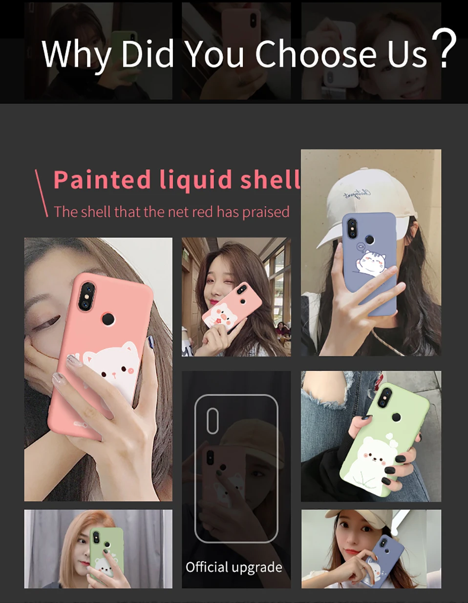 Жидкий силиконовый чехол для Xiao mi Red mi Note 7, однотонный бампер с милыми мультяшными котами для Xiaomi mi 8 9, Fundas Coque Capas
