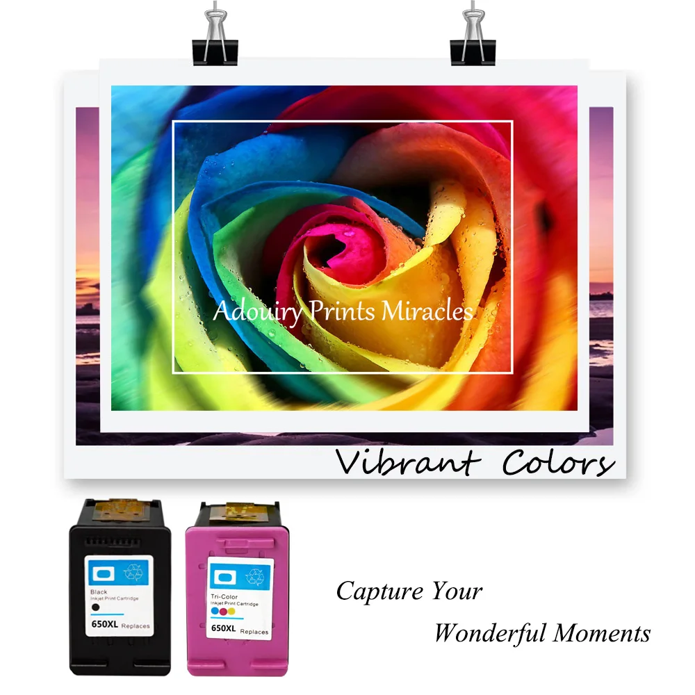 Adouiry 650XL повторно заправленные картриджи триколор для hp Deskjet 1015 1515 2515 2545 2645 3515 3545 4515