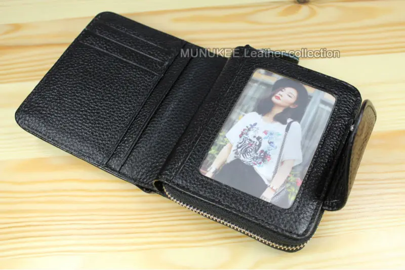 Модные мужские кошельки кошелек из натуральной кожи мужской на молнии короткий