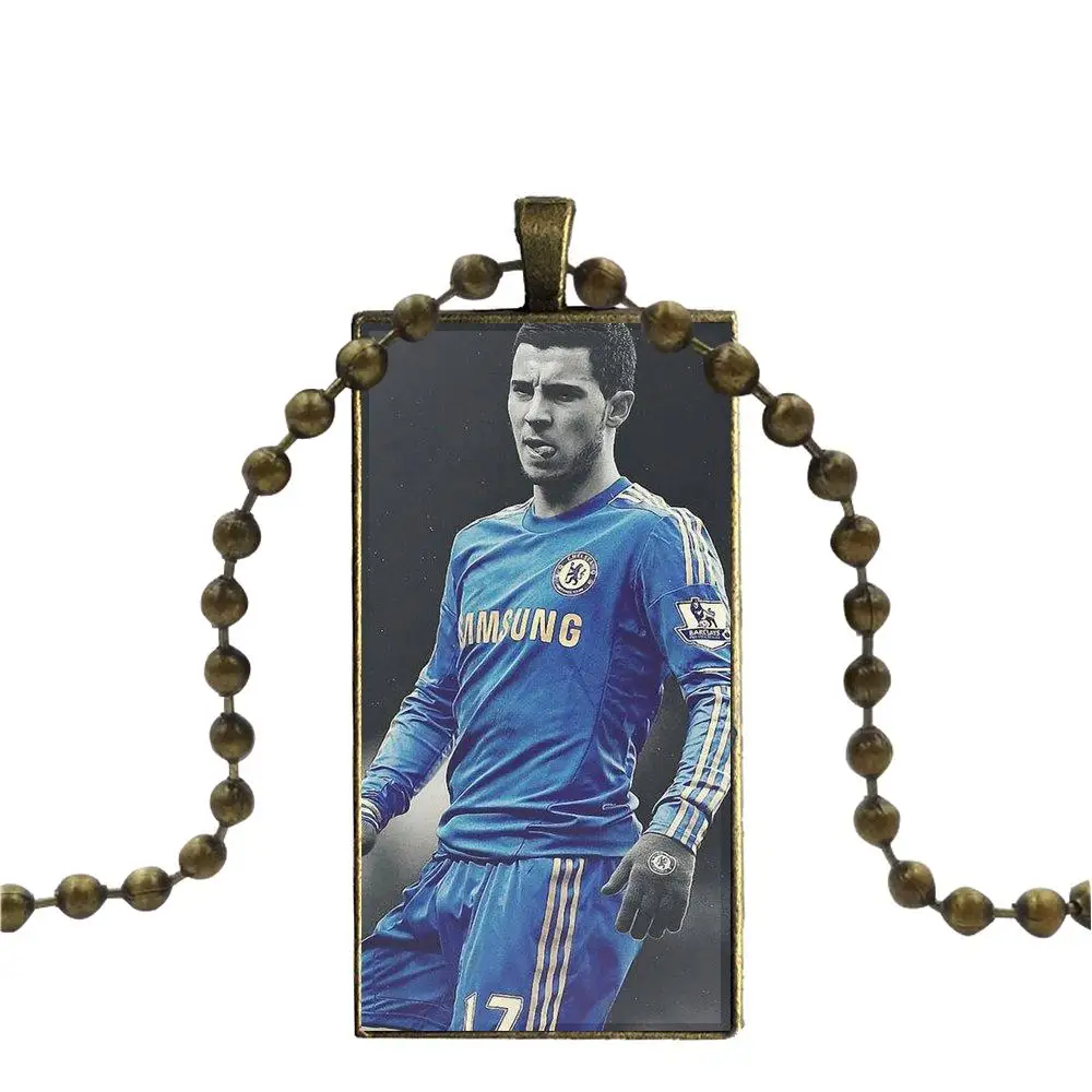 2018 популярное ожерелье Eden Hazard 10 с бронзовым покрытием стеклянное колье кабошоном