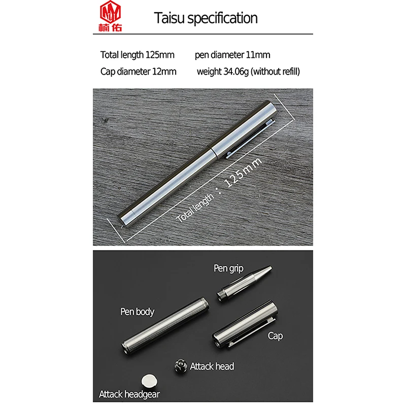 Beli Titanium Alloy EDC Pertahanan Taktis Pena Tanda Tangan Pena Serangan Pen Jendela Rusak Pena Alat Pertahanan Darurat