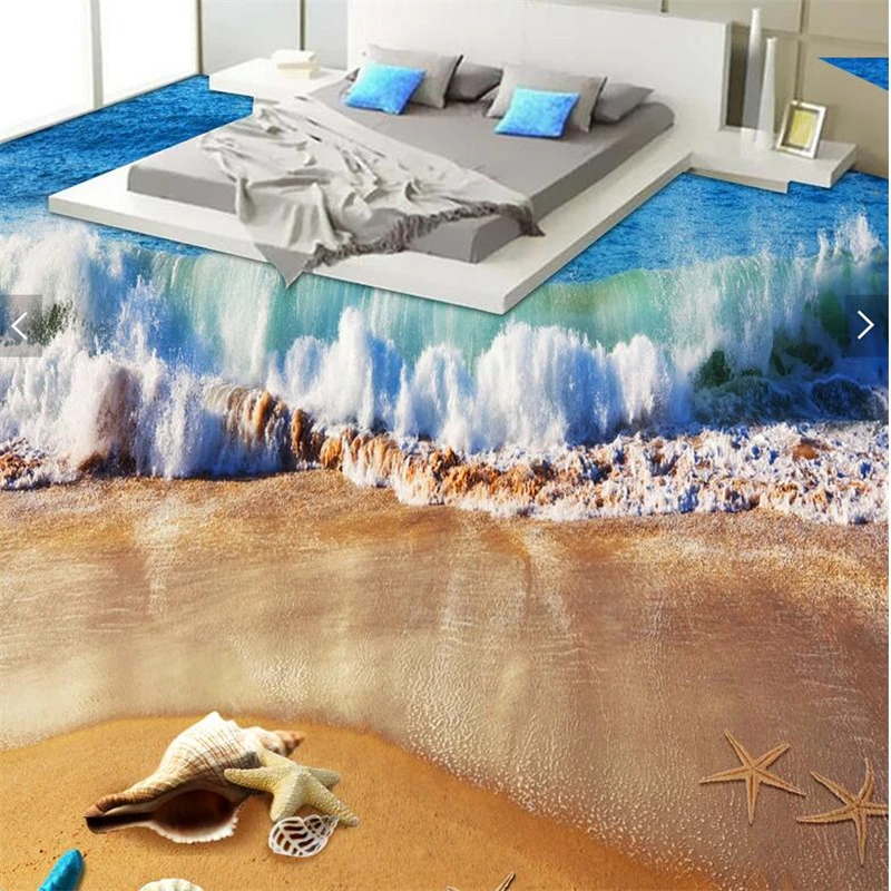 3d Волнистые обои для пляжа 3D спальни гостиной настенное украшение дома|wall papers home