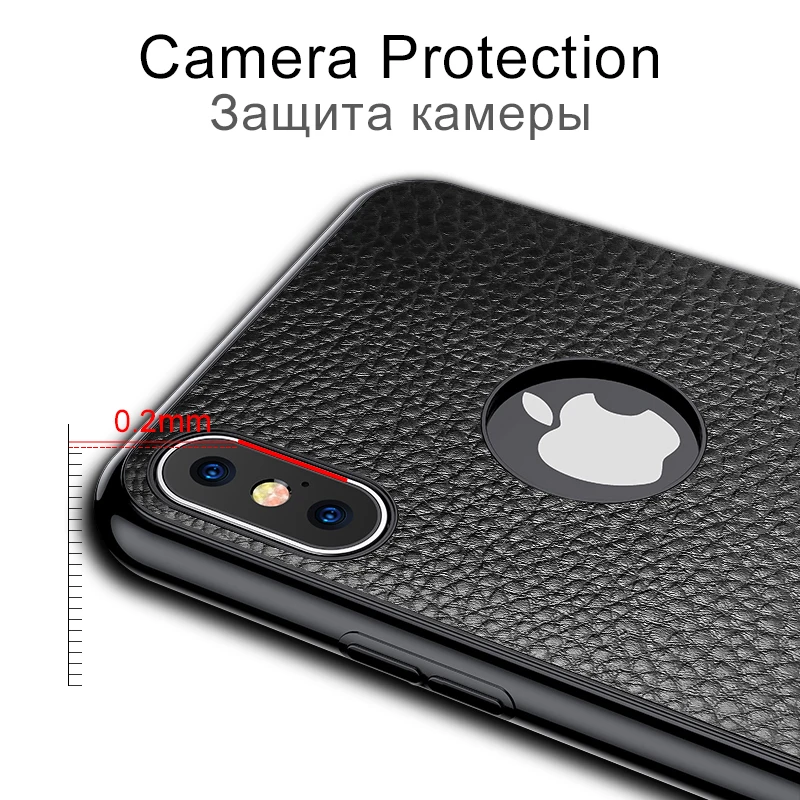 VVKing ультра тонкие чехлы для телефонов iPhone 6S 6 7 8 Plus XS Max Кожаный Мягкий ТПУ