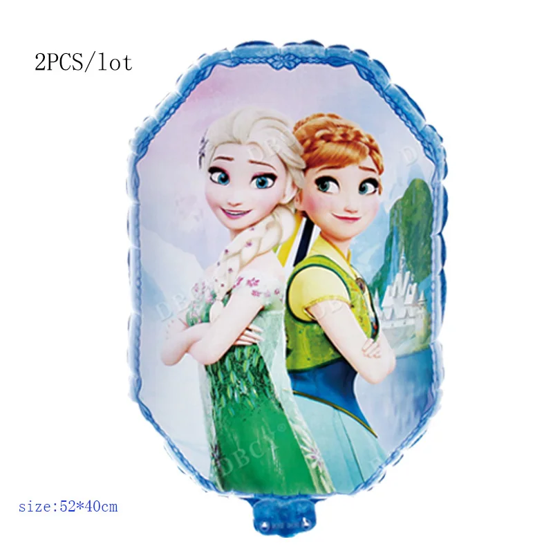 2pcs anne elsa 9 шт./компл. Baby shower девочка воздушный шарик из фольги в форме disney принцессы из мультфильма “Холодное сердце” воздушный шар "Эльза" День рождения украшения Детские игрушки globos - Цвет: 2pcs anne elsa