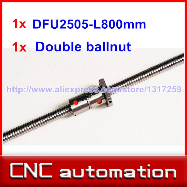 Шариковый винт 2505 L 800 мм DFU2505|ball screw rail|screw railball rail |