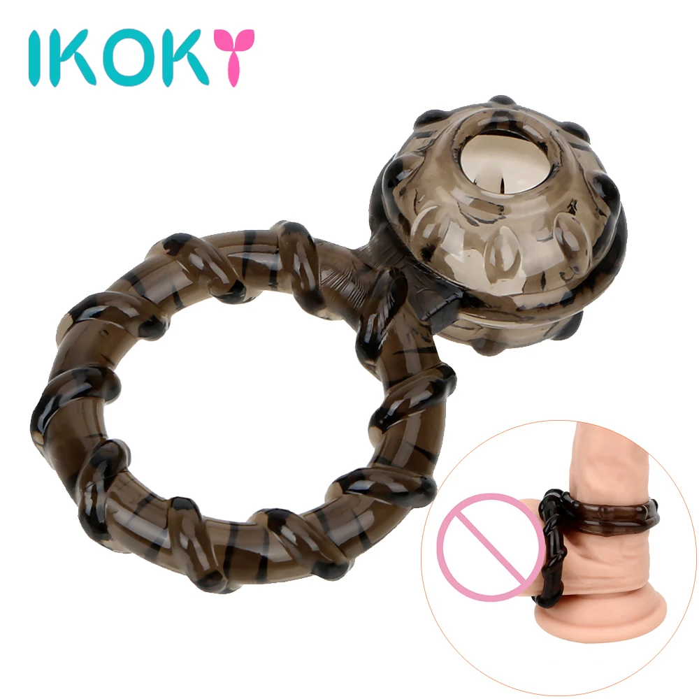IKOKY эластичное кольцо на пенис для задержки эякуляции секс игрушки мужчин