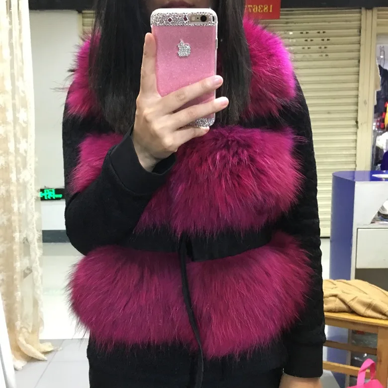 Женская Шуба из натурального меха жилет енота на любой размер | одежда