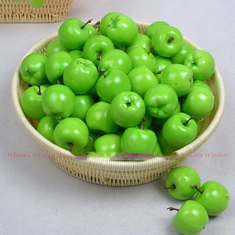 100 шт Поддельные мини оранжевый яблоко лимон персик искусственные фрукты