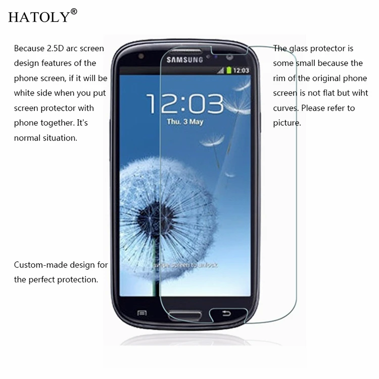2 шт. закаленное стекло для телефона samsung Galaxy S3 I9300 Защитная пленка экрана HATOLY |