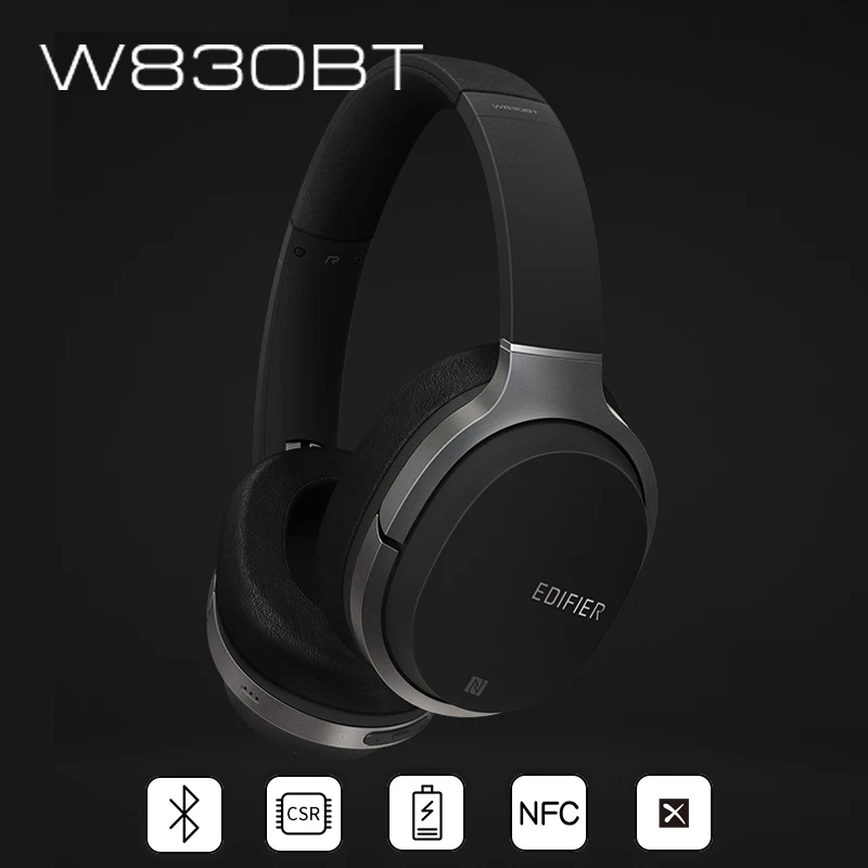 Беспроводные наушники EDIFIER W830BT Bluetooth v4.1 aptX кодек NFC tech с 95 часами воспроизведения
