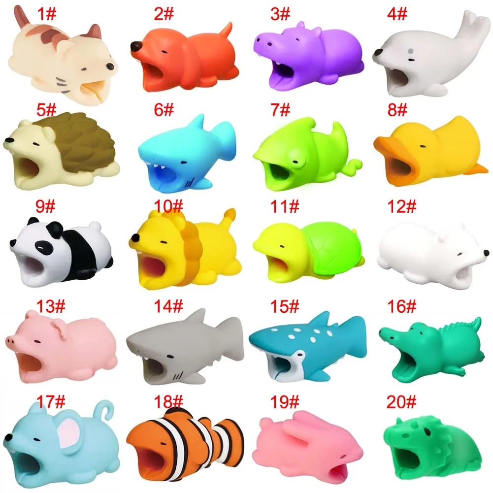 Новая защита кабеля милая форма укуса животных предотвращает поломку кабеля защищает для iPhone GDeals