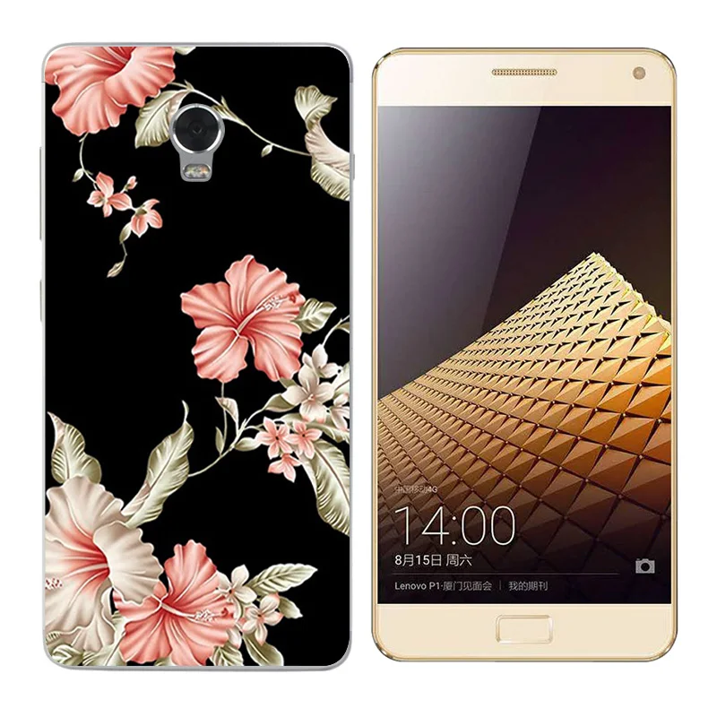 For Lenovo Vibe P1 Transparent Phone Case Soft Silicone P1a42 P1c72 P1c58 TPU Design DIY Back Cover Shell Fashion Coque |