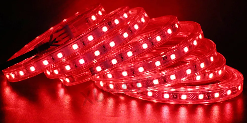 5050 RGB Светодиодная лента 60 Светодиодный s/m водонепроницаемый гибкий RGB светодиодный светильник наружная струнная лампа с сенсорным контроллером 220V EU/UK 110V US