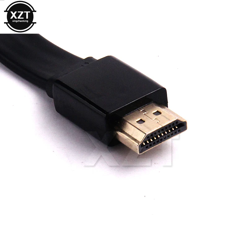 Новинка 1 шт. совместимому с HDMI плоский кабель 3D/1080P/2K x 4K Золотой 5 м/3 м/5 м/10 м для со