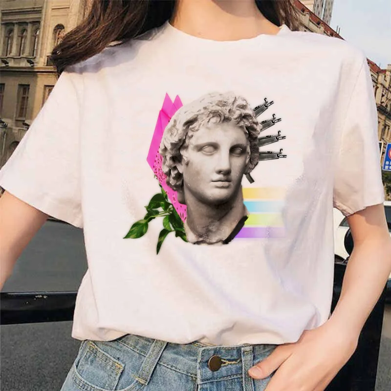Футболка Vaporwave женская футболка Давид Микеланджело кавайная эстетика корейские