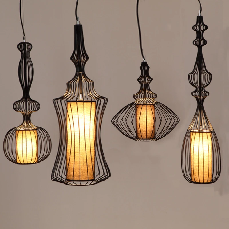 

GZMJ Black Pendant lights lamps Led Lights For Home Fixtures For Kitchen Amber Loft Pendant Hanglamp Industrieel Vide Lamp Retro