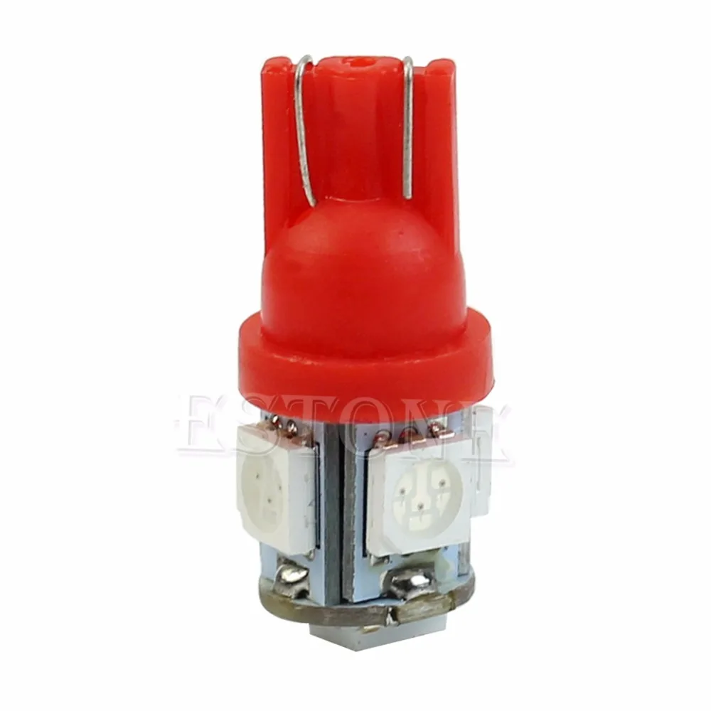Супер яркий 5050 5-светодиодный SMD 194 168 W5W красный светильник на танкетке