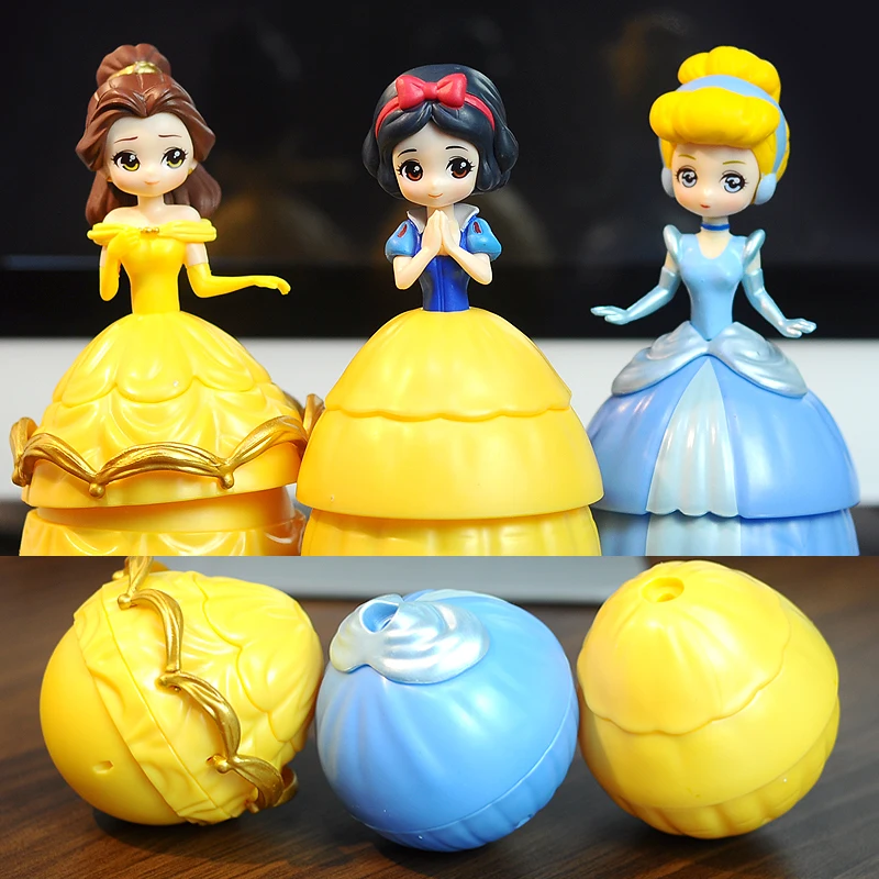 

Disney Princess Dolls Toys 3pcs/set Frozen Elsa Lol Egg Bebek Pvc Action Figures Lol Serie 3 Ball Poupee Toy Gift For Kids