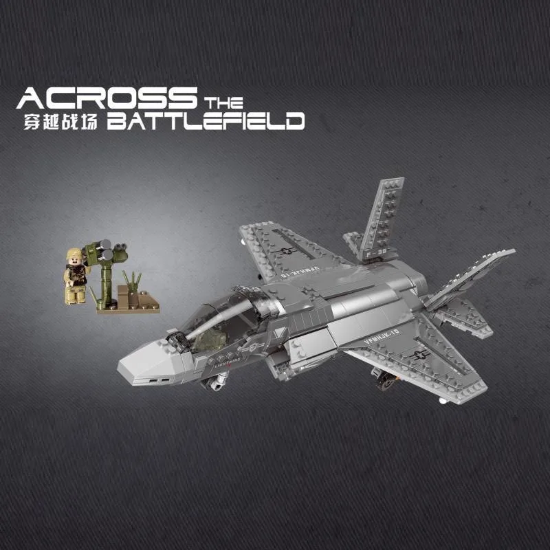 XINGBAO 06026 646PCS Military Series The F35 Fighter Set Building Blocks Bricks Helicopter Model Kid Plane Toys Christmas Gifts | Игрушки и