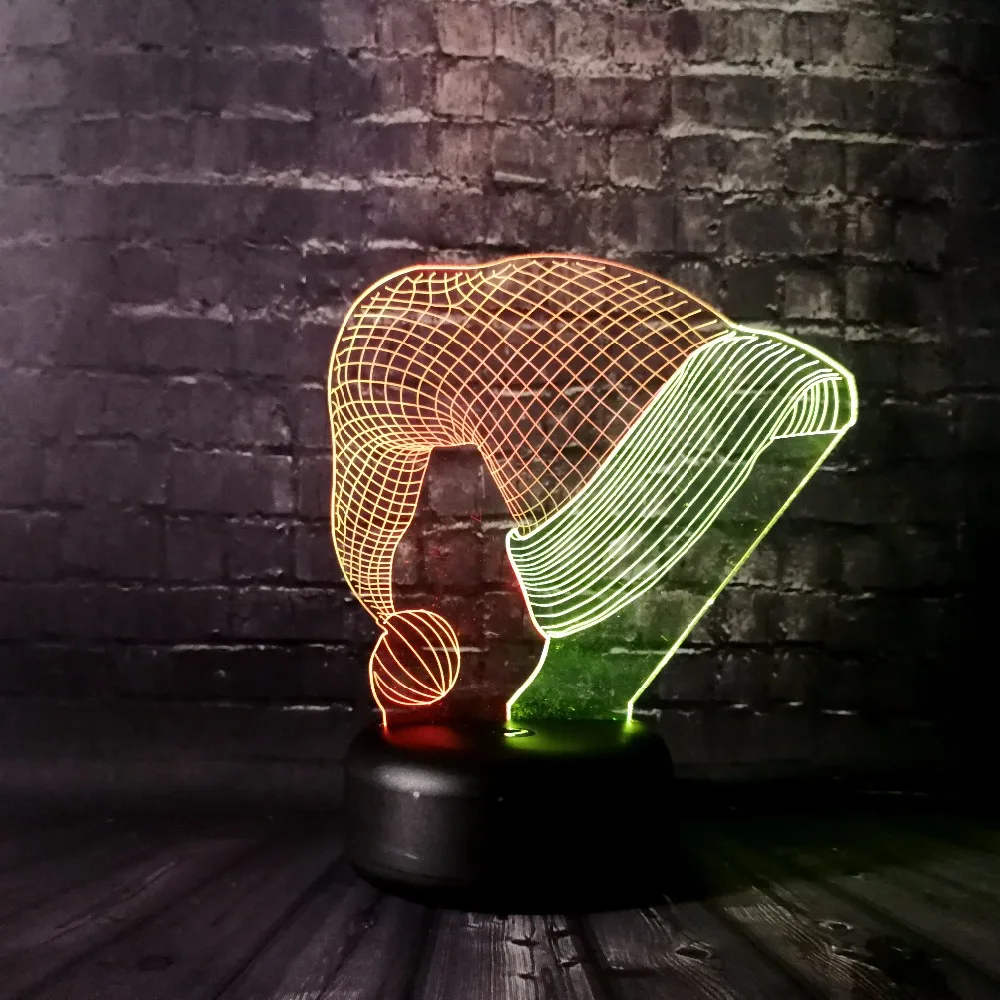 Рождественский подарок шляпа смешанный Цвет ночник 3D светодиодный USB лампа для