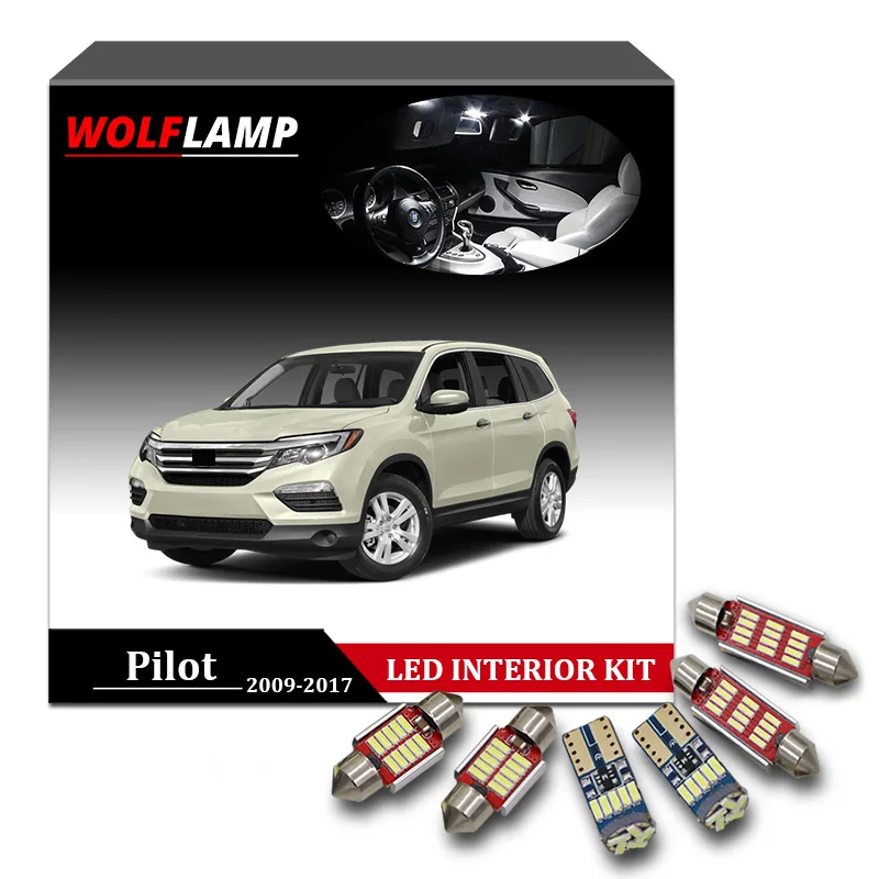 Wolflamp 15 шт. белые Ледяные Голубые ламсветильник для автомобиля s 2009 2017 Honda летная