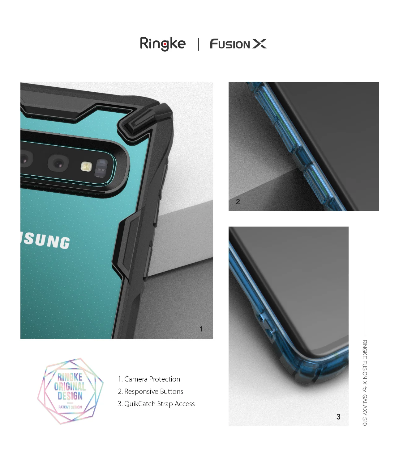 100% Original Rearth Ringke Fusion Series Cases for Samsung Galaxy S10 / Plus S10+ S10E |