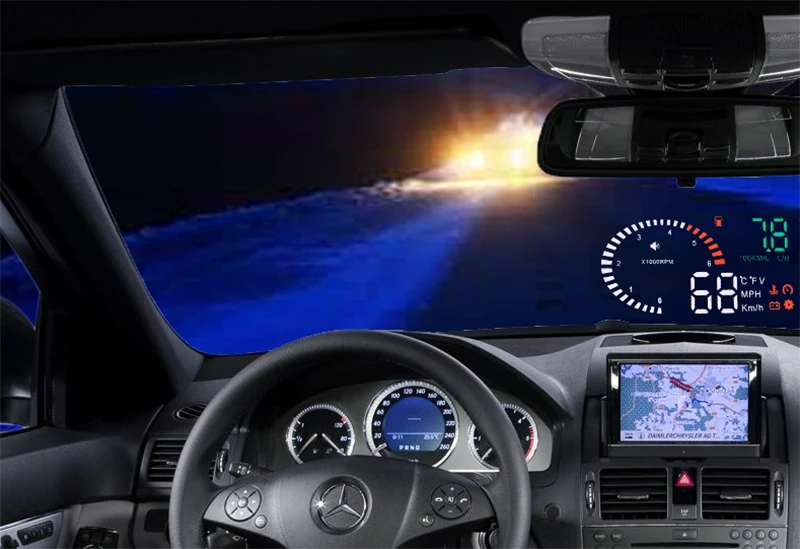 Лобовое стекло проектор аксессуары Hud Дисплей OBD2 цифровой автомобильный скоростной метр X6 HUD автомобильный скоростной проектор на лобовое стекло
