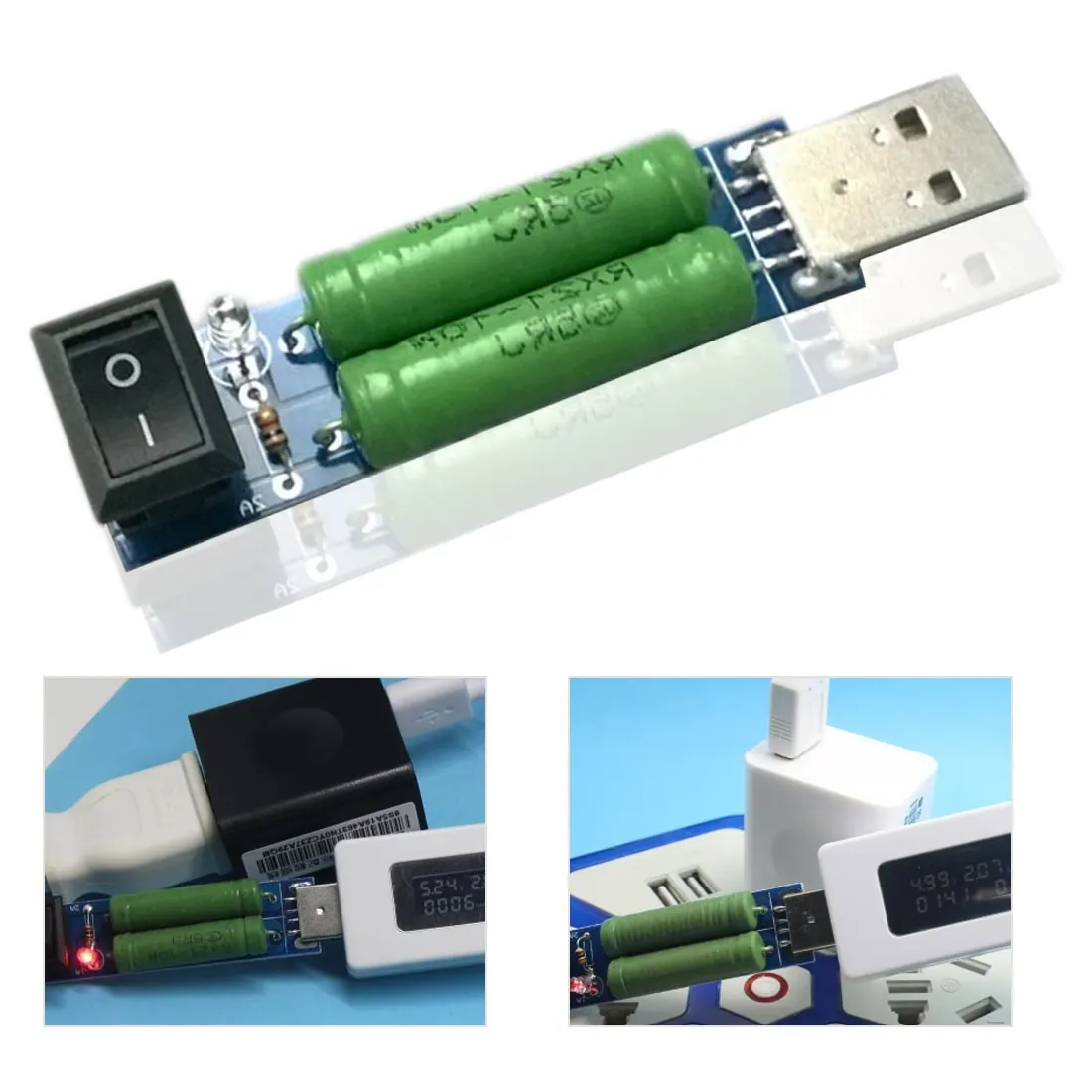 Модуль сопротивления старению 1 А 2 датчик тока заряда USB электронные нагрузочные