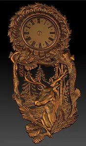 Цифровой файл stl-формата часы для станка с ЧПУ 3D каменные скульптуры гравировки C36-25