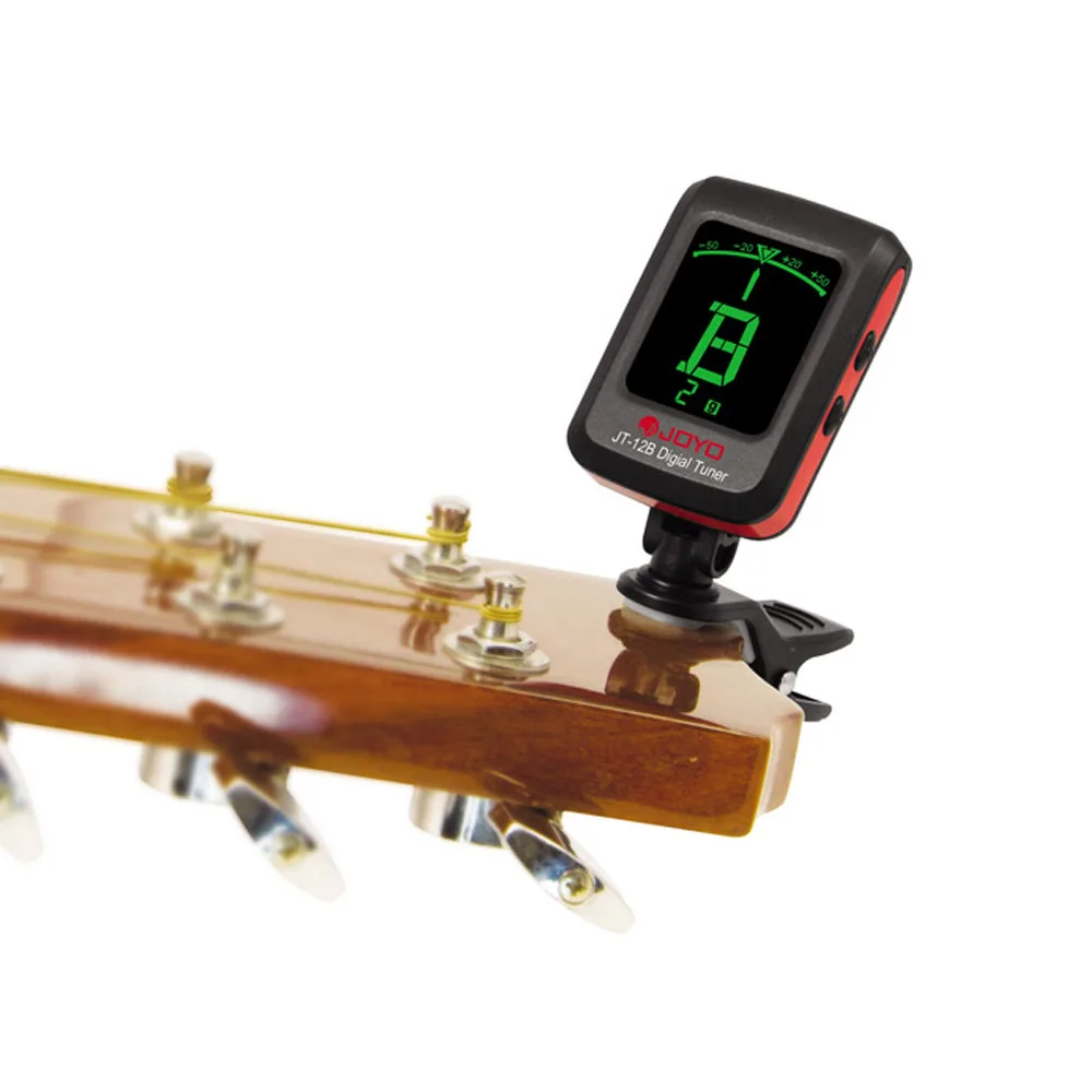 JOYO JT-12B цифровой ЖК-тюнер с зажимом для электронной акустической гитары бас