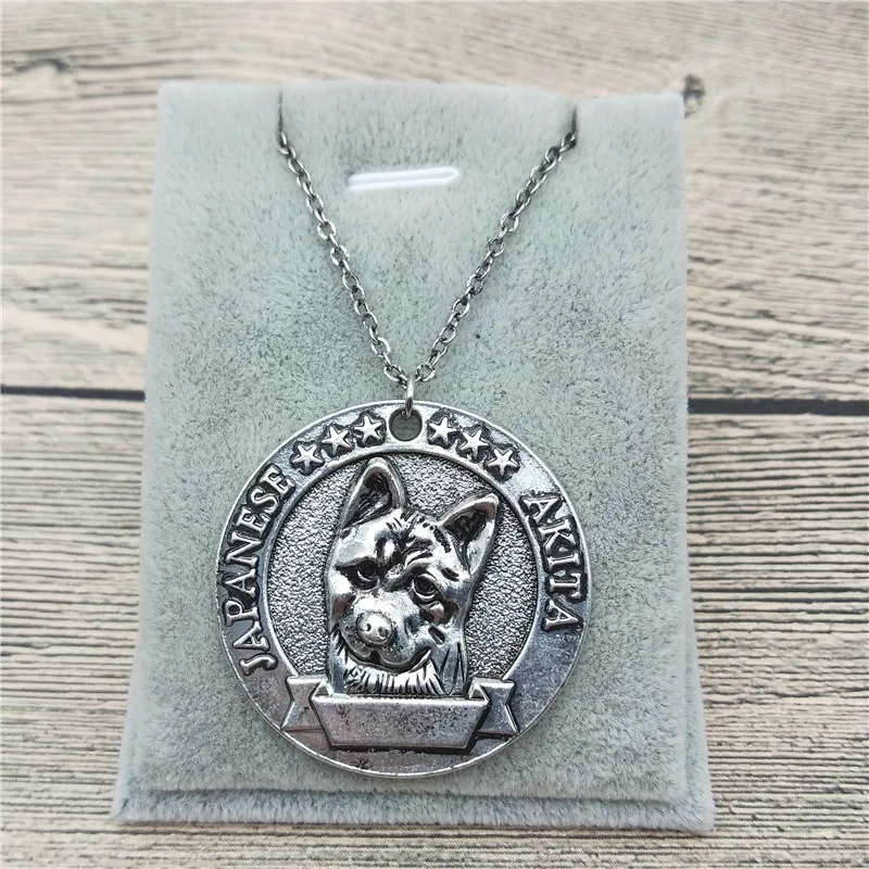 

New Japanese Akita Necklace Classic Style Pet Jewellery Fashion Animal Jewellery Japanese Akita Dog Pendant Necklace Women