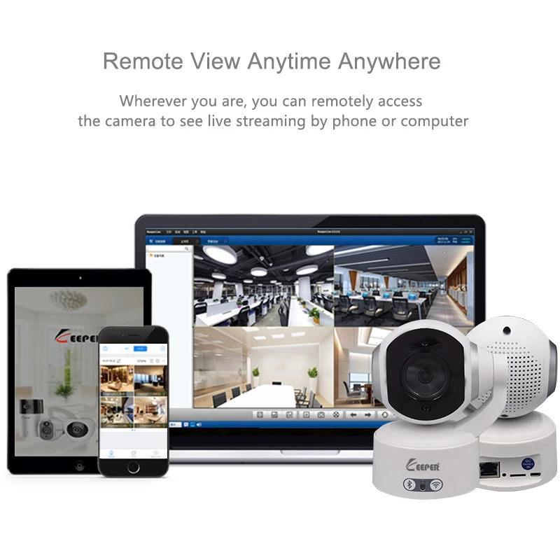 KEEPER HD 2.0MP 1080P Беспроводная ip-камера видеонаблюдения, безопасность, Wi-Fi, с Bluetooth, PTZ, Сигнализация Движения, двусторонняя связь, IR 3