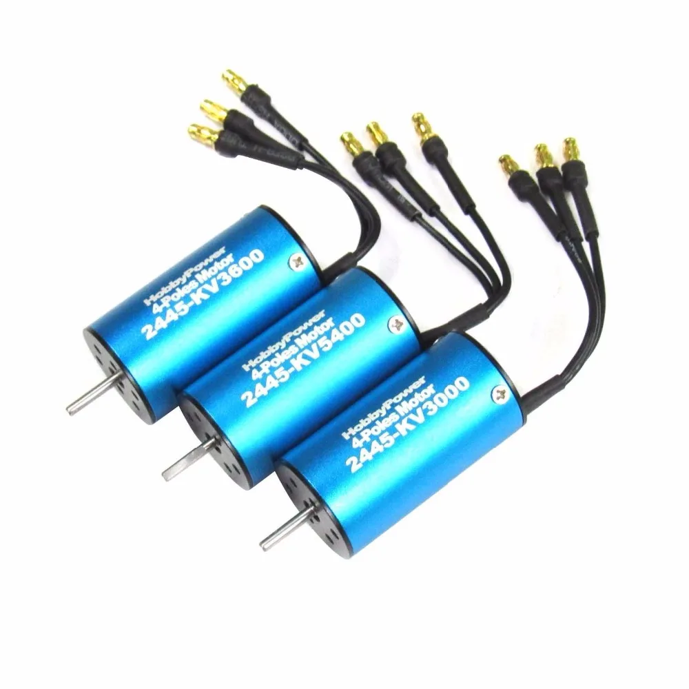 Hobbypower 2445 5400KV 3600KV 3000KV 4-полюсный бесщеточный двигатель для 1/18 1/16 RC автомобиль |
