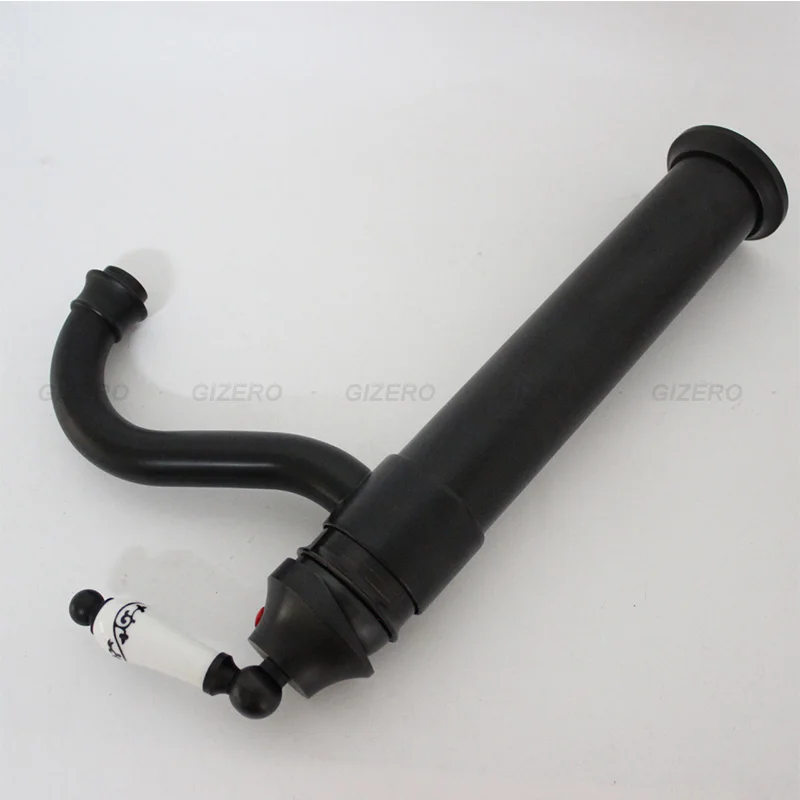 Смесители для раковины из синего и белого фарфора керамическая ручка черная