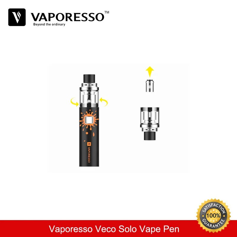 Электронная сигарета Vaporesso Veco Solo Vape Starter Kit 1500 мАч 2 мл емкость все в одном
