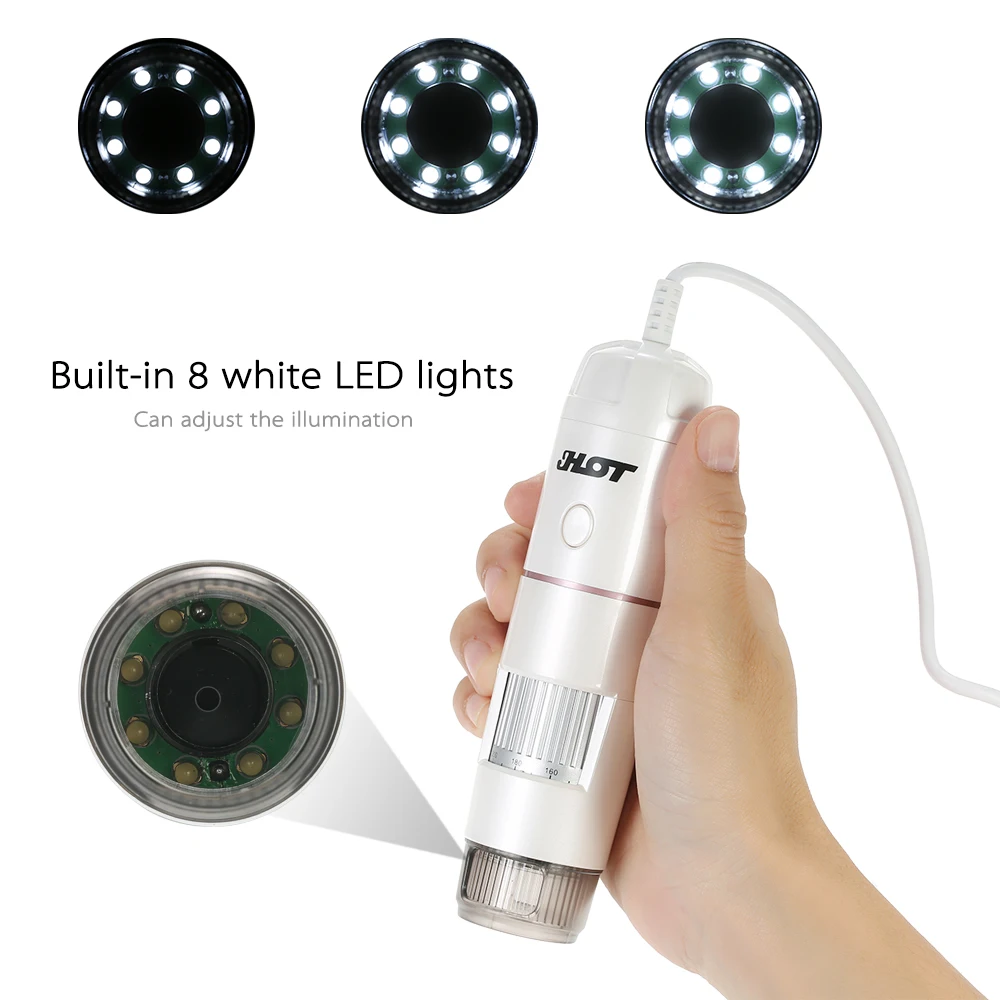 5X-200X цифровой USB микроскоп 8LED волос головы биология электронный детектор кожи
