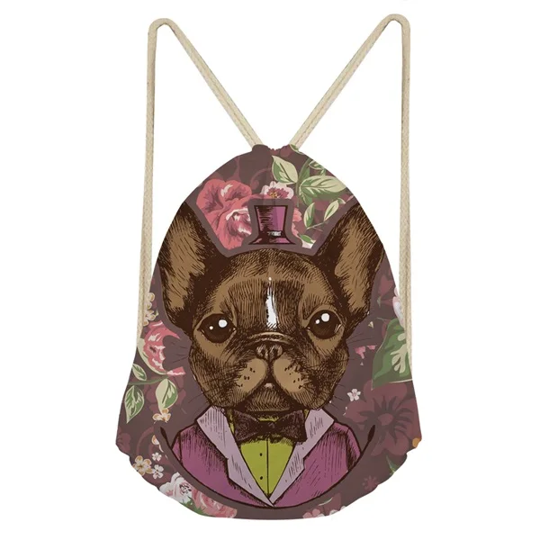 H8574Z3 Coloranimal Для женщин девочки-подростка рюкзак повседневная женская обувь строка плеча рюкзак Фитнес обувь для йоги с цветочным принтом собаки шнурок - Цвет: H8574Z3