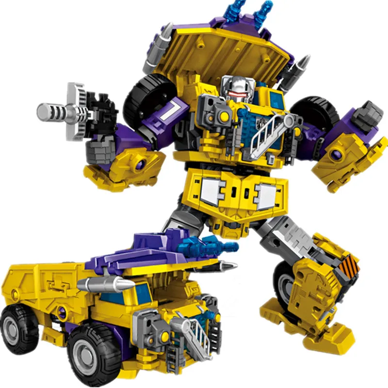 6 в 1 NBK Cool KO Devastator детская игрушка трансформация зеленый желтый кристалл