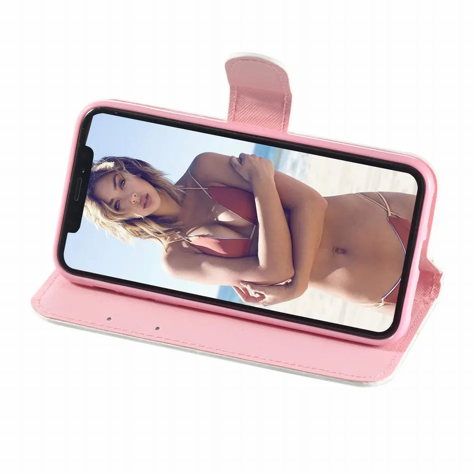Чехлы с отделениями для карт, Кожаные чехлы Fundas для iPhone XR X XS Max 5 5S SE 6 6S 7 8 Plus, чехлы для книг, сумки для телефонов, фиолетовые бабочки D27Z