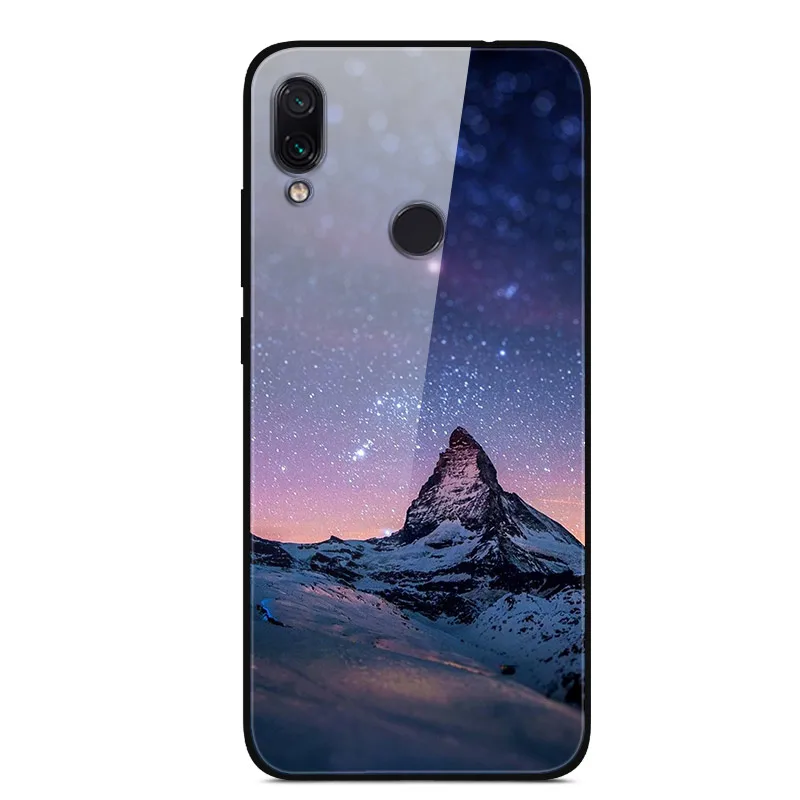 Чехол из закаленного стекла для Xiaomi Redmi 7, чехол с изображением планеты космоса, стеклянный чехол для задней панели, чехол для Xiaomi Redmi 7, чехол для Redmi 7, Redmi7, 6,26 дюйма - Цвет: 09