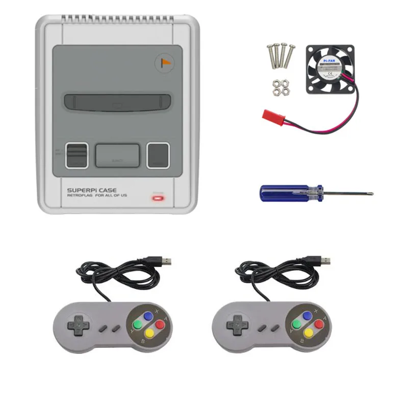Raspberry Pi 3 Model B+ Retroflag SUPERPI чехол с USB игровой коврик 5 в 3A адаптер питания 32G sd-карта мини охлаждающий вентилятор HDMI кабель