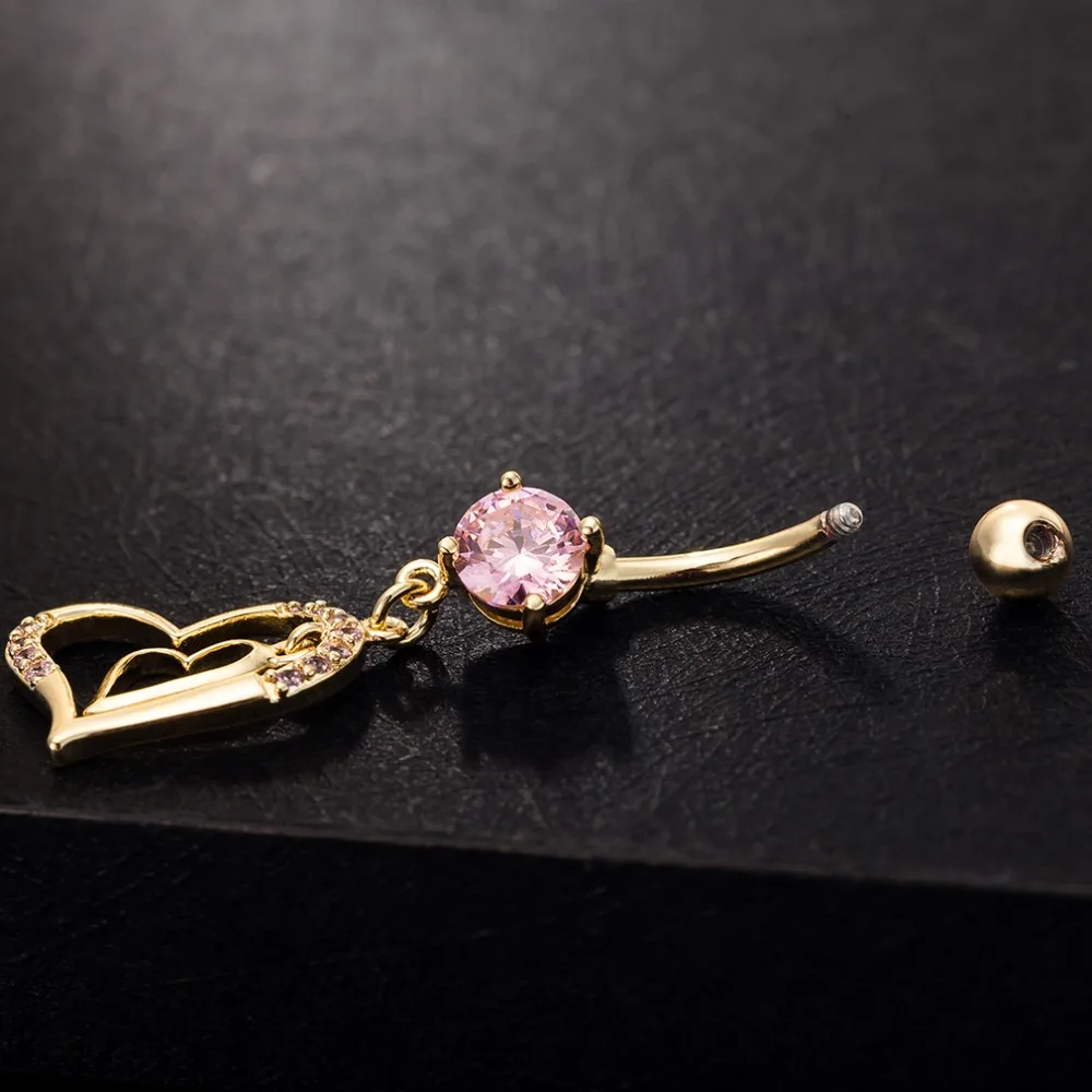 Кольцо для живота в форме сердца ювелирное изделие пирсинга номбрил пирсинг Ombligo