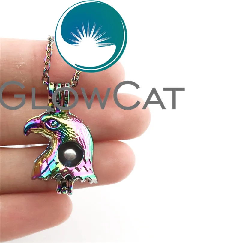 GLOWCAT R-C629 Радуга Цвет Орел ястреб бусины клетка кулон духи аэрозольный
