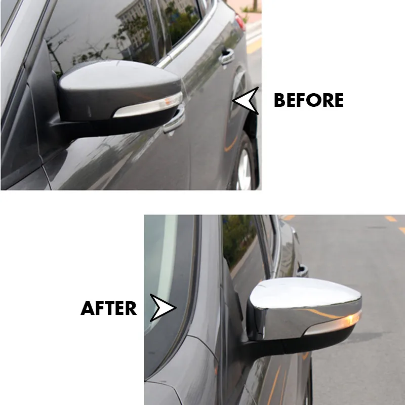 ABS Боковых Зеркалах крыло зеркало случаях Декоративные наклейки для FORD KUGA Побег