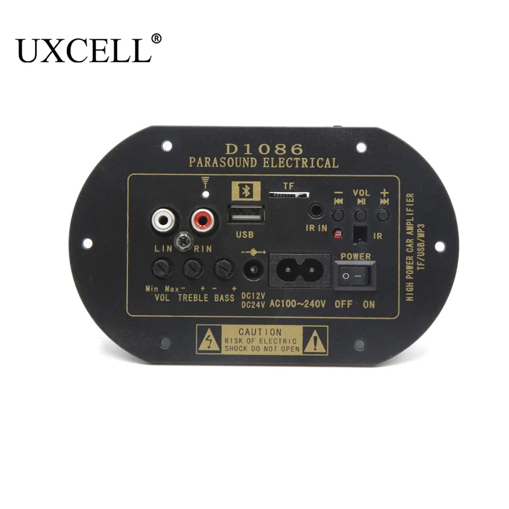UXCELL DC 12 В/24 В, AC 100-240 В напряжения автомобиля Bluetooth Сабвуфер MP3 аудио hi-fi бас Мощность усилитель доска с удаленного Управление