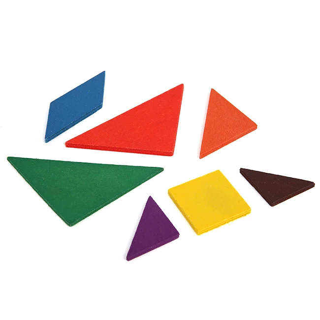 Деревянные цветные Танграм головоломки формы Когнитивное интеллектуальное